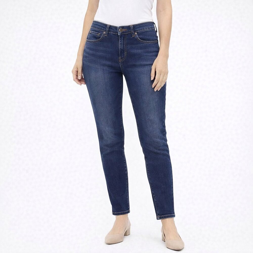 Ellen Tracy Serene Jeans Skinny Soft Stretch Denim Dark Wash Sz 6